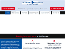 Tablet Screenshot of jacanaroofing.com.au